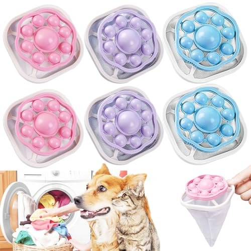 Tierhaarentferner Waschmaschine, Waschmaschine Filterbeutel Haarfänger Hundehaare Katzenhaare Entfernen Waschmaschine Fusselfänger Wiederverwendba Haar Filterbeutel Floating Hair Filtering MeshRemoval