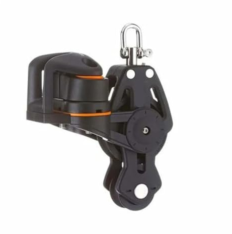 NSNYDNZ Pulley, Single Swivel Shackle 35mm 1 3/8 Single Swivel Shackle Fiddle Angle Fairlead Cleat Block BP3521FE