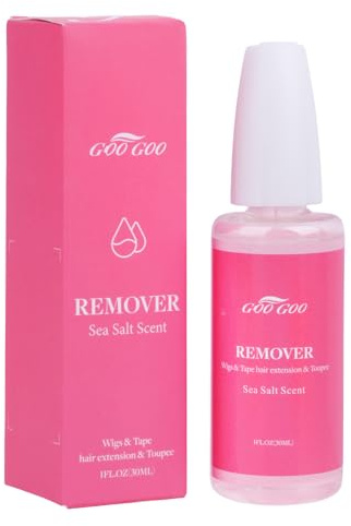GOO GOO Tape Extension Remover, Wig Glue Remover, Sea Salt Scent 30ml | Fast‑acting, for Tape in Hair Extensions, Wigs, Toupee, Peel off Easily, Precision Tip, No Residue, Safe for Home or Salon