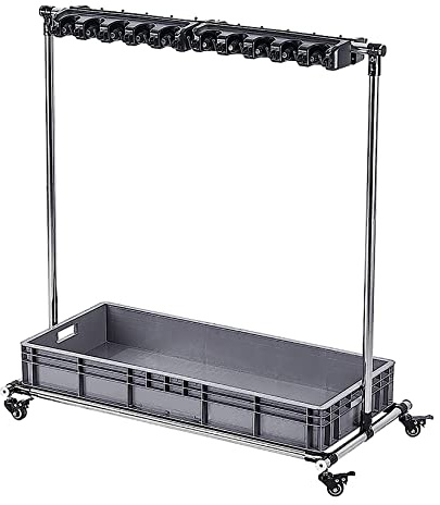 XCHSXYL Soporte para Escoba y trapeador, Estante de Drenaje, Soporte para Escoba y trapeador, Soporte para trapeador móvil, Carrito para Herramientas de Limpieza, Soporte para es