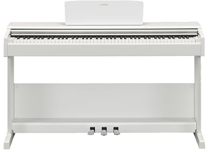 YAMAHA ARIUS YDP-105WH Digital Piano – Modern and Stylish Home Piano for Beginners and Hobbyists, Authentic Acoustic Piano Playability, in White