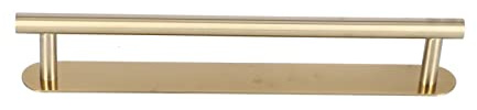 Singolo asciugamano asta in acciaio inox 304 | adesivo da parete per cucina/bagno/lavanderia | porta asciugamani in oro spazzolato per asciugamani e strofinacci (40 cm)