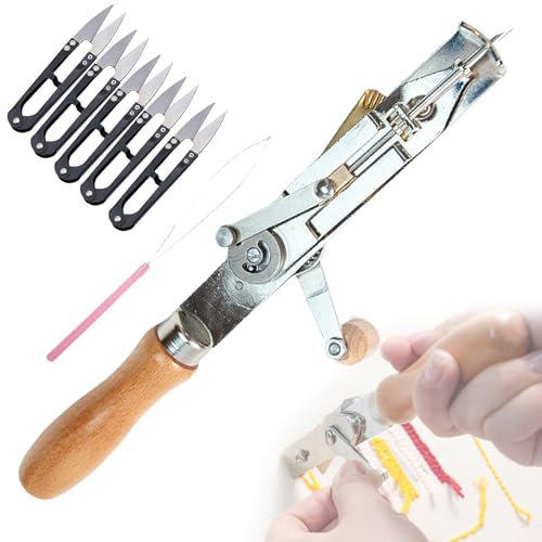 Pistola manuale per tufting, macchina per tessitura di tappeti con infila e 5 forbici da cucito per fai da te, ideale per principianti di artigianato domestico
