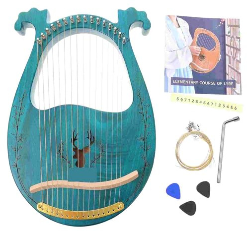 Harfe 16 Saiten Lyra Musikinstrument 24 Arpa Lira Musikinstrumente Rentier Figur Holz Harfe Klavier