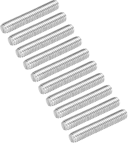 QUARKZMAN 30 Stück Gewindestange M4 x 25mm Vollgewindestangen 0.7mm Gewindesteigung 304 Edelstahl Gewindestifte Rechtsgewinde Gewindestab Stiftschrauben für Möbel Maschinenmontage