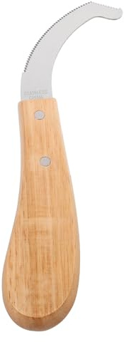 Abaodam Couteau de Précision pour Élimination des Œufs de Bot Équin, Lame en Acier Inoxydable avec Manche en Bois Ergonomique, Outil de Toilettage Portable pour Chevaux, Grattoir à Œufs