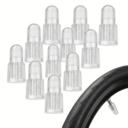 10 Stück Ventilkappen Fahrrad Ventilkappen,Fahrradventil Kappe,Französisches Fahrrad Ventile Reifenventil-Kappen Presta Ventil Adapter Rad Ventile für Reifen Dunlop Mountainbike Ventildeckel (Weiß)