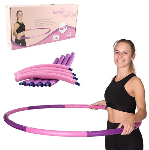 HOOPOMANIA Hula Hoop Reifen Erwachsene [1,2 – 2 kg] Hula Hoop für Anfänger mit Schaumstoff
