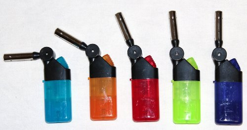5stk. Stabfeuerzeug Turbo mit roter Sturmflamme 12,5cm lang