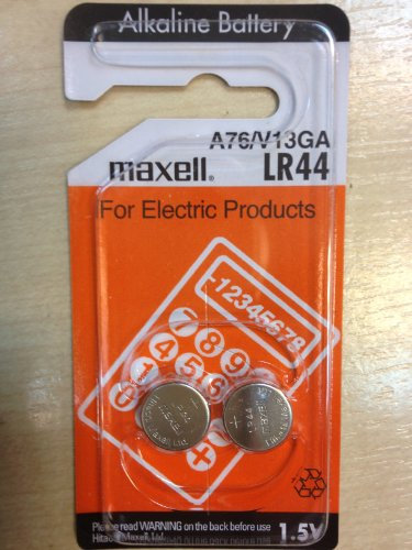 Maxell - Pile bouton alcaline blister LR44 MAXELL 1.5V 110mAh - 1,5V 110mAh