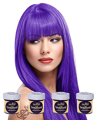 4 X La Riche Directions Semi-Permanent Hair Color 88ml Tubs - Violet
