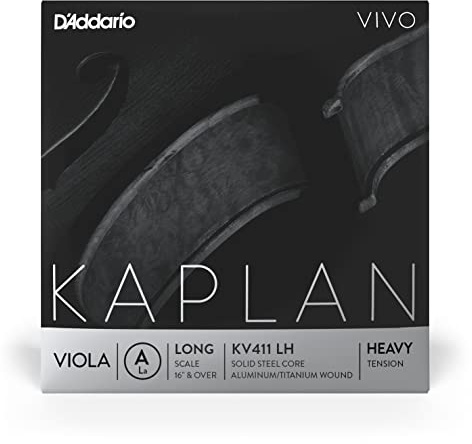 D'Addario Kaplan Vivo Viola-Saite - Einzelsaite A - KV411 LH - Violasaiten - Lange Skala, Hohe Spannung