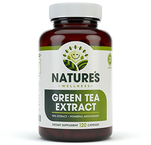 Green Tea Extract 98% Standardized with EGCG | Healthy Weight Support, Metabolism, Energy, Heart Health | Green Tea Capsules are Natural Caffeine Pills with Antioxidant & Free Radical Scavenger 1000mg