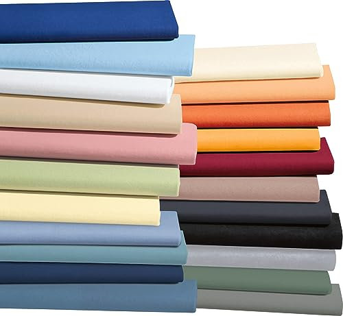 Erwin Müller Spannbettlaken, Spannbetttuch Erlangen Feinbiber Natur Größe 90x190 cm - 100x200 cm - warm und kuschelig, bügelfrei, mit Rundumgummi