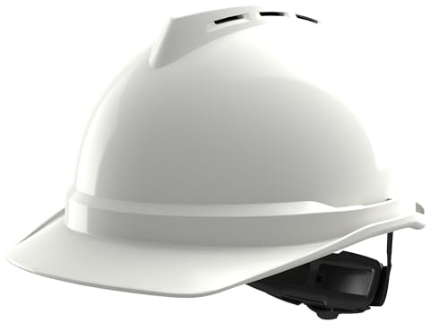 MSA V-Gard 500 Schutzhelm, nicht belüftet, robust, komfortabel, langlebig, weiss, material acrylonitrile butadiene styrene