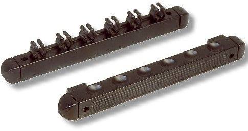 Wandhalter Antik schwarz für 6 Queues Länge 35 cm