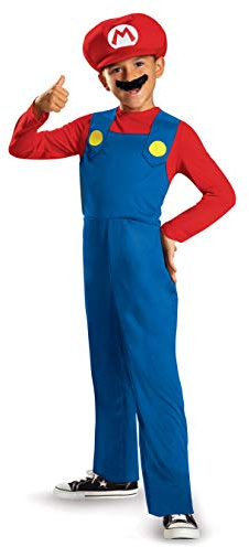 Disguise Nintendo Super Mario Costume, Officially Licensed Super Mario Brothers Boys Costume, Classic Child Size Extra Small (3T-4T)