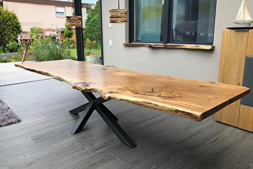 KTC Tec Kreuzgestell Stahl schwarz matt GX80x80 L1850 Tischgestell Küchentisch Esstisch Tischuntergestell X-Gestell
