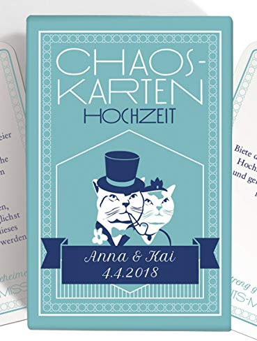 Chaoskarten Hochzeitsspiel – Das Original – PERSONALISIERT (Auf Wunsch auch Farbe)