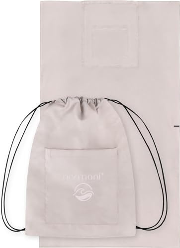 normani Cleveres Strandhandtuch mit Rucksackfunktion - Großes Badehandtuch aus Baumwolle - Handtuch zum Rucksack verwandeln (90x170 cm)