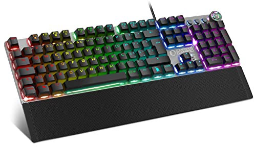 EMPIRE GAMING – STARDUST Tastiera Gaming – Tasti Opto-Meccanica – Retroilluminazione LED RGB – Gamer Software programmazione - Poggiapolsi amovibile (QWERTY, Italiano)