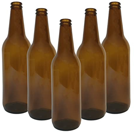 DIAH DO IT AT HOME 30x 500ml (16.9 oz) Amber Brown Glass Beer Bottles - Empty Reusable Homebrew Bottles for Craft Lager, Ale, Cider, Kombucha & DIY Fermented Drinks Storage