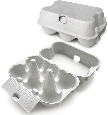 eivolution 6er Wachteleierschachteln aus Pappe |300 Stück | Eierkartons für Wachteleier aus Recycling Material