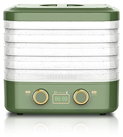 Disidratatore per Alimenti Elettrico a 5 Strati Essiccatore per Frutta Macchina per Uso Domestico Piccolo Automatico Carne Frutta Fiore Essiccatore per Snack per Animali Domestici (Bianco)