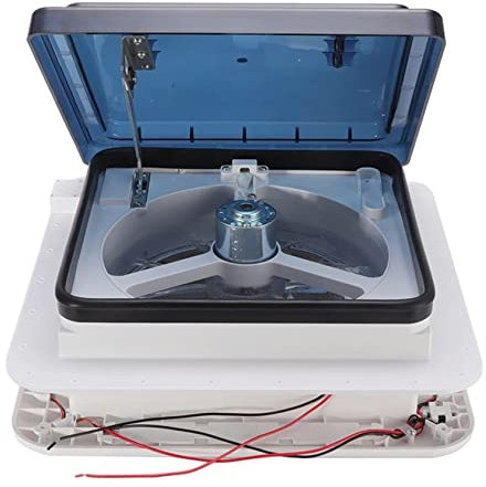 XDLYWUZIQ Ventilazione per Camper, 40 X 40 Cm Ventilatore da Tetto per Camper 12 V con 3 velocità velocità del Vento Regolabile, Sensore Pioggia, Ventilatore Universale per Camper, Roulotte