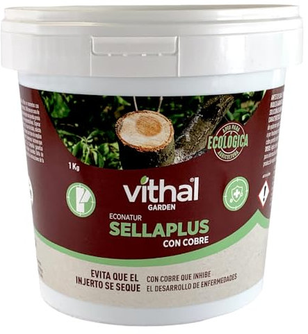 VITHAL Pasta Cicatrizante Sellaplus 1kg - Protege y Cicatriza Árboles Frutales y Arbustos Tras Poda e Injertos, Protección Contra Heridas y Daños Climáticos
