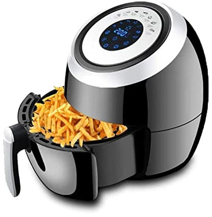 Freidora de aire, freidora de aire pequeña, menos aceite freidora de aire, horno de freidora de aire de 1500 W, cocina para pizza, cesta para freír antiadherente, protección contra sobrecalentami