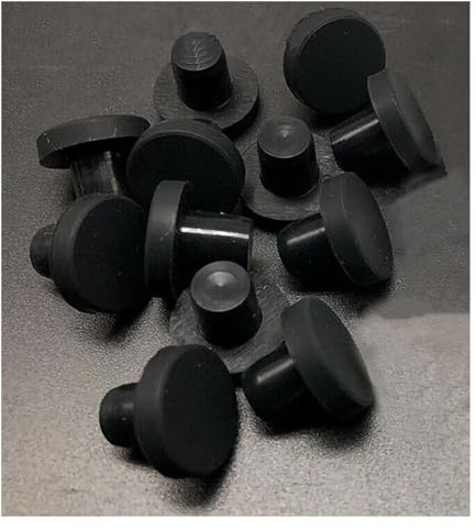 snap-on hole plug，Blanking End Caps。 10pcs Round Solid Silicone Rubber Seal Bore 2mm-14mm Hole Plugs Blanking End Caps Seal T Type Stopper(Black,4mm)