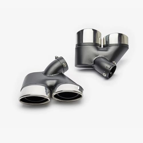 Auto Auspuff Endrohr für Mercedes Benz W211 E Class E240 E280 E320 2015-2023 , Verchromte Edelstahl Auspuffrohrspitze Auspuff Schalldämpfer Spitze Schwanz Kehle Auspuffanlage Styling Ersatzzubehör