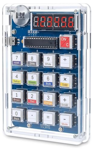 HVVENTY Kit de pratique de soudure à 6 chiffres - Calculatrice à monter soi-même - USB/batterie - Calculatrice de bureau - Kit électronique de soudage
