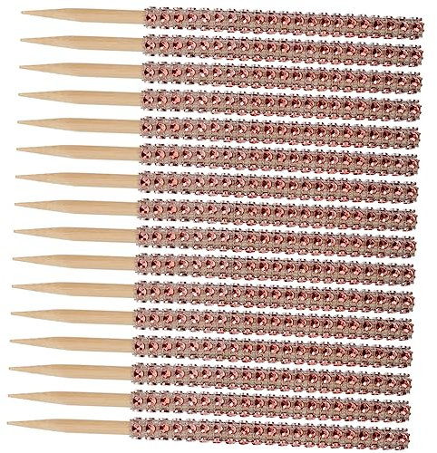 LABRIMP 32stücke Teiliges Holzspieße Für Kandierte Äpfel Glitzernde Lollipop-Sticks Für Festliche Dekoration Geeignet Für Partys Hochzeiten Und Weihnachten Langlebig Und Sicher Der