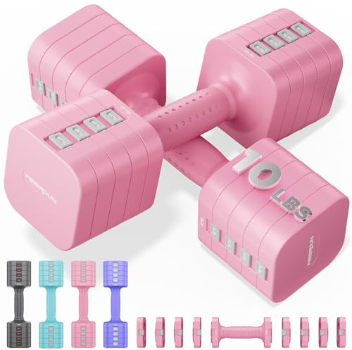 FEIERDUN 2x2,7kg/6lb und 2x4,5kg/10lb Hantelset für Frauen, Dumbbell Set