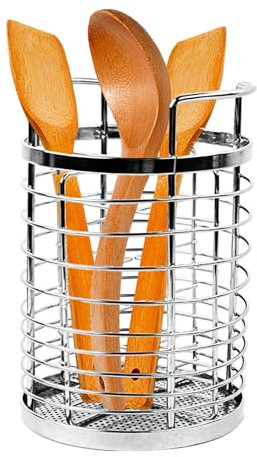 Xiruiubao Porte Ustensile Support Cuisine Ustensiles Inox CompartimentéE et Rotatif, Accessoire Cuisine Salle De Bain et Bureaux