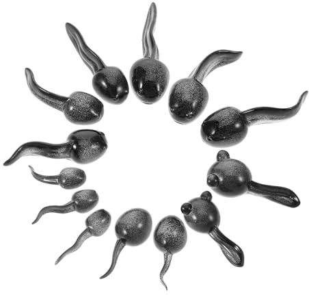 MOLUCKFU 13pcs Mini Tadpole Resin Figures Pond Decor Outdoor Garden Bonsai Ornaments Tiny Animal Figurines Micro Landscape Accessories for Patio and Lawn