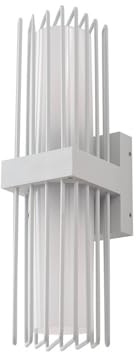Lucande vägglampa utomhus Chandan (stänksäker (modern) i vitt aluminium (2 lampor, E27) – utomhusvägglampor vägglampa LED utomhu utomhus för utomhusvägg/husvägg hus