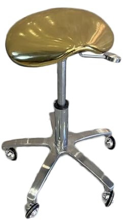 BZJPRFC Sattelhocker Mit Rädern, Hochleistungs-Rollstuhl, Höhenverstellbarer Drehstuhl, for Den Heim- Und Bürogebrauch In Schönheitskliniken, Traggewicht 200 Kg(Yellow)