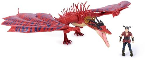 Dragons DreamWorks Dragon Trainer, Monstrous Nightmare e Snotlout, Action Figure del Duo Vichingo, Giocattoli per Bambini dai 4 Anni in su