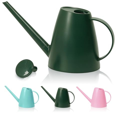 Bamworld Regadera Plantas 1,8 L, Regadera Bonsai, Regador de Plantas, Regadera Pequeña para Plantas de Interior, Regadera de Jardín, Mini Watering Can, Verde Oscuro