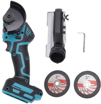 ViaGasaFamido Small Circular Saw, 800W Brushless Motor 19000RPM Cordless Cut Off Tool with No Tool Dust Collection Cover, for Metal Stone Wood Plastic Cutting