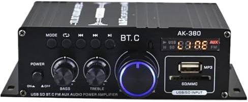 AK380/G8/AK370/AK270/AK170 800W 12V Home Car Hifi Amplificatore di potenza Stereo BASS Audio Amp Altoparlante Classe D Car Home Sound Power Amp(AK380 bluetooth)