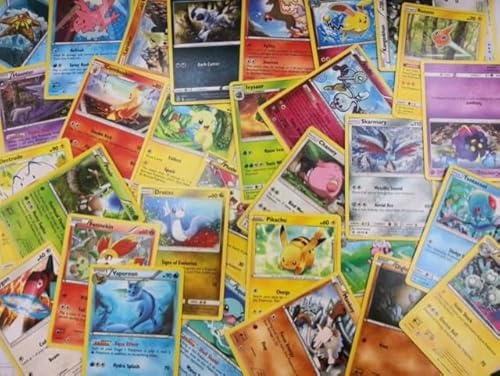 Pokemon TCG Compatible Card Bundle, 100 Random Cards with 1 Ultra Rare Shiny, 5 Holo Cards, Includes Trading Shack UK Card