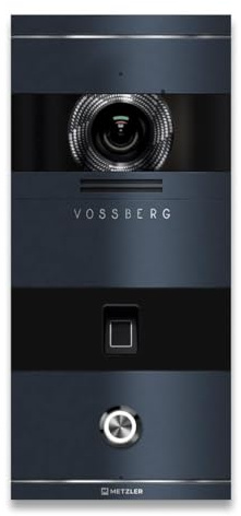 Metzler VDM10 2.0 Video Sprechanlage mit Kamera, Fingerprint, Smartphone App, SIP, LAN PoE, integrierte Türöffner Stromversorgung, Türsprechanlage für 1 Familienhaus, RAL7016 Anthrazit, Niko