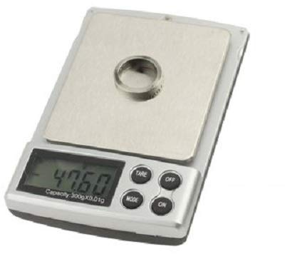 TechExpert Miniaturwaage Hochpräzise im Hundertstel Gramm, 300 g x 0,01 g, LCD-Display, Silber, Edelstahl
