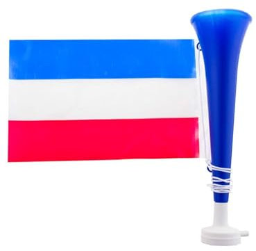 Generique - Fußball-Tröte mit Frankreich-Flagge - Blau