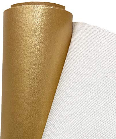 A-Express konstläder tyg konstläder vinyl vattentätt lädertyg material kläder klädtillverkning klädsel - 1 meter 100 cm x 140 cm guld