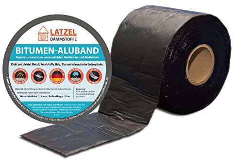 Latzel Dämmstoffe Reparaturband Dichtband Schwarz 150 mm - Rolle 10 Meter